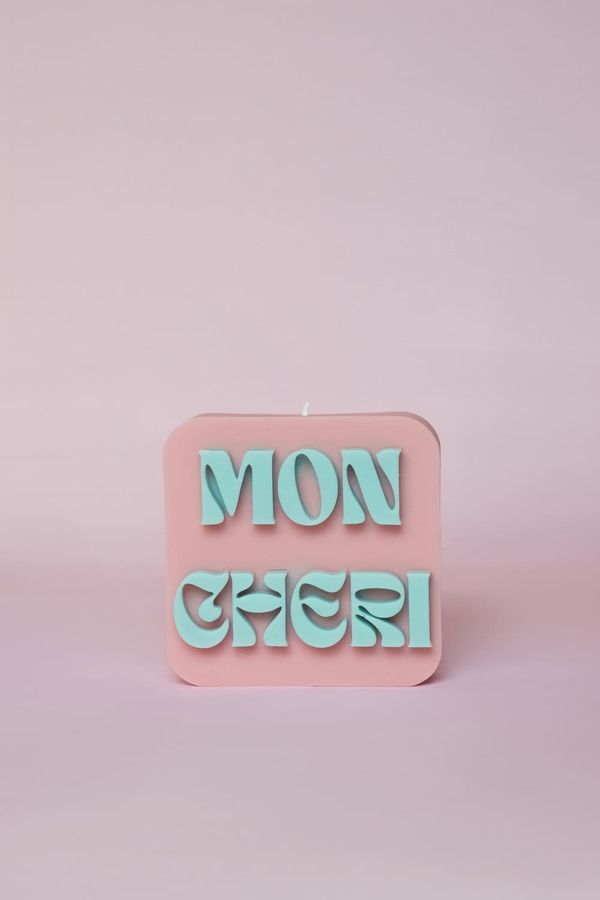 Свеча Mon Cheri розовая (Черная смородина) - фото 1
