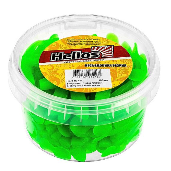 Виброхвост несъедоб. Chebak 3,15&#39;/8 см Electric green 100шт. (HS-3-007-N) Helios