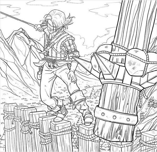 Ведьмак – Раскраска для взрослых