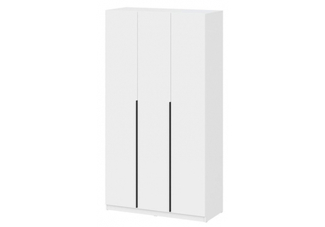 Шкаф Woodville Даиго трехстворчатый белый текстурный