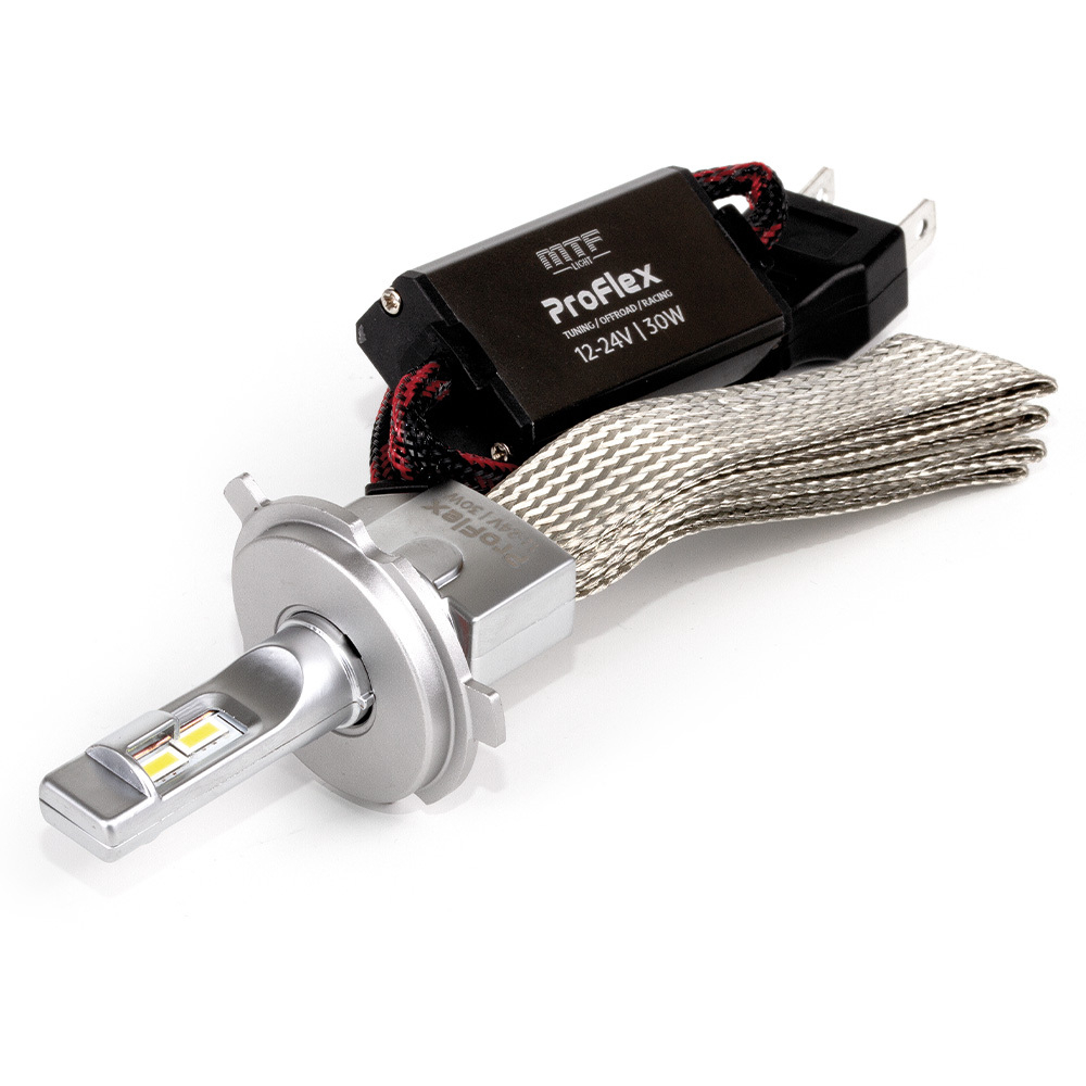 Светодиодные лампы MTF Light H4/H19 ProFlex 30W, 3000lm, 12-24V, 6000K (к-т 2шт.)