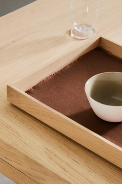 ZARA HOME ЛЬНЯНАЯ САЛФЕТКА, ТЕРРАКОТОВЫЙ