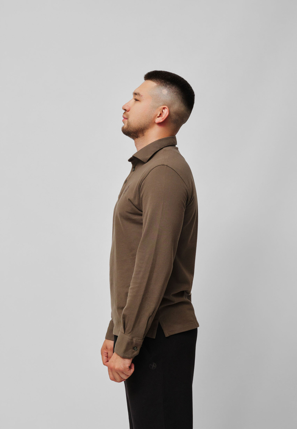 Поло с длинным рукавом SHANYRAQ KHAKI