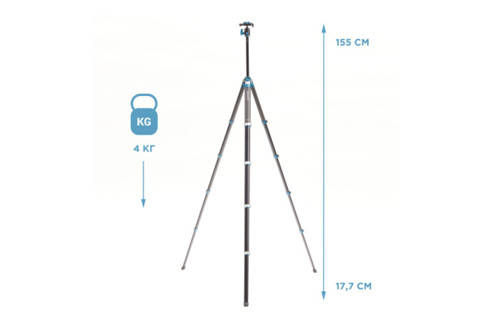 Штатив Benro TCBH15N00P Cyanbird карбон/алюминий (с головой)