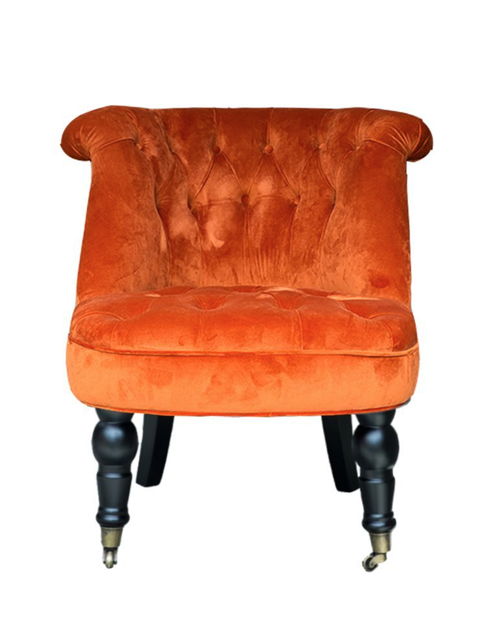 Пуф Eichholtz Камден оранжевый бархат Голландия