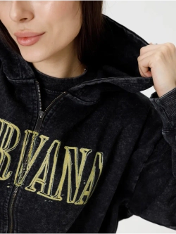 Зип Худи PARABOLA Nirvana оверсайз для мужчин и женщин