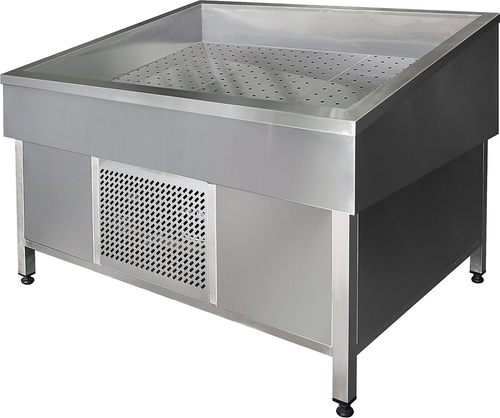 Витрина для выкладки рыбы на льду с принудительным охлаждением Finist VF/1250