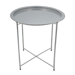 Столик складной металлический, Д470 Ш470 В505, серебряный