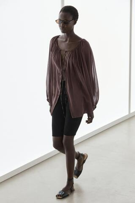 Massimo Dutti Рубашка с длиными рукавами, коричневый