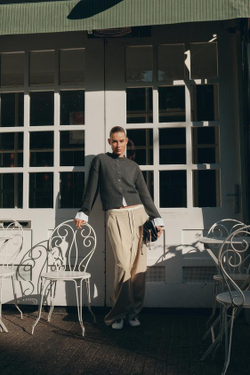 ZARA БРЮКИ WIDE LEG С ДВОЙНЫМ ПОЯСОМ, ПЕСОЧНЫЙ