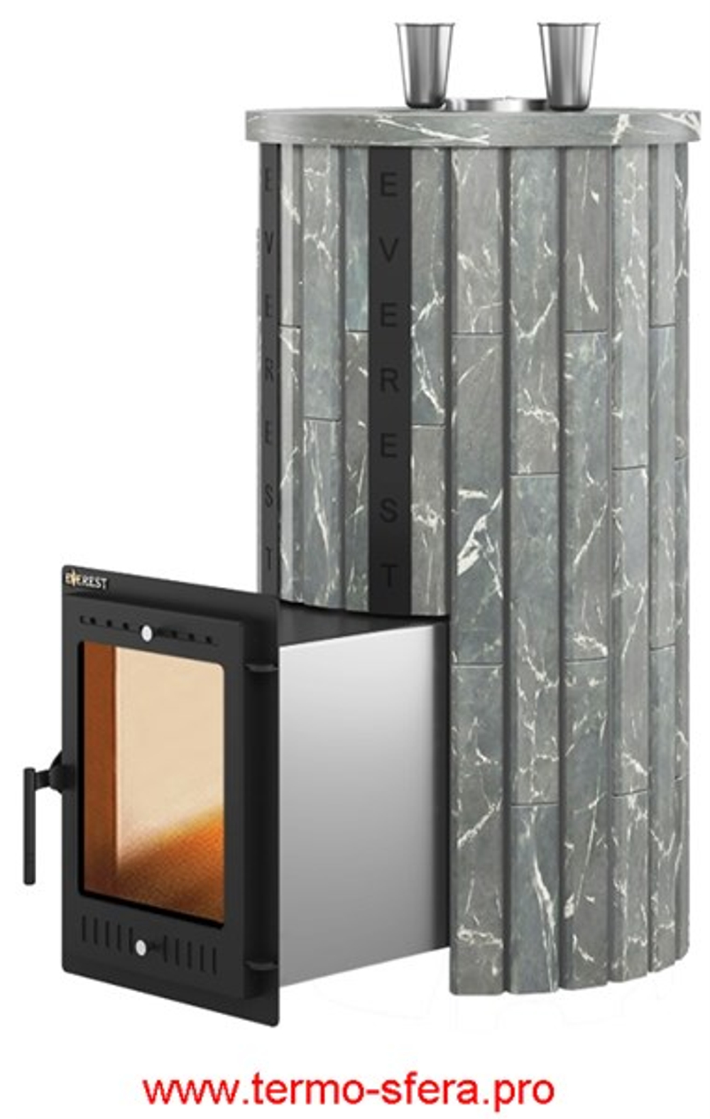 Печь для бани Эверест "Steam Master 44 INOX" Ламель Талькохлорит, S-20