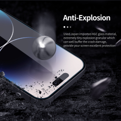 Защитное стекло с прозрачными рамками от Nillkin для iPhone 14 Pro Max, серия H+Pro Anti-Explosion Glass Screen Protector