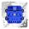 Розетка встраиваемая VOLTUM S70 с заземлением 16А, (белый глянцевый)