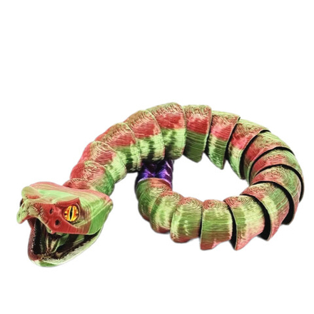 Игрушка 3D "Змея Гремучка-Погремучка" 30 см, цвет ассорти