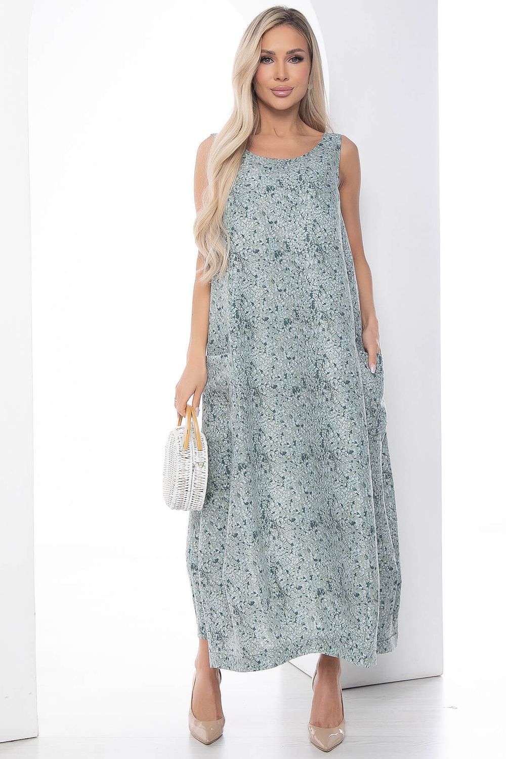 Сарафан В стиле бохо (зеленый) П9037 LT Collection