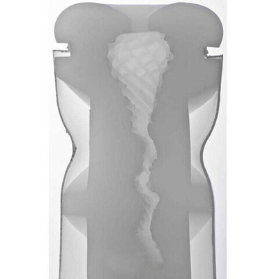 Мастурбатор из силиконового геля Genmu Spiral Touch, темно-серый (Цвет: Темно-серый, Вкладка белая)