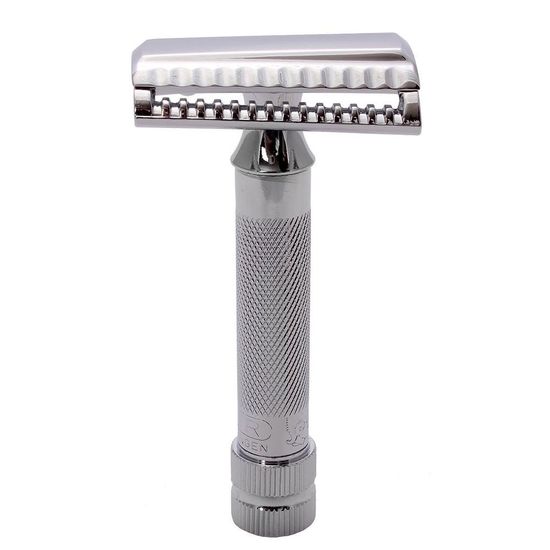 Т-образная бритва (станок) для бритья MERKUR хромированный, косой срез