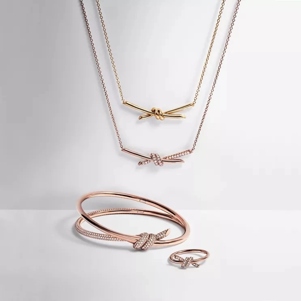 Подвеска из жёлтого золота, Tiffany 💠Knot. В наличии