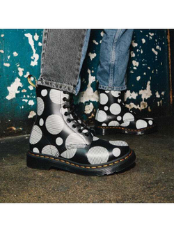 Ботинки Dr. Martens 1460 Polka Dot Smooth Leather 'Black'
