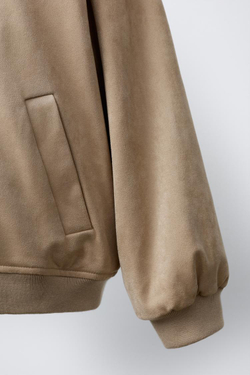 ZARA КУРТКА-БОМБЕР, СВЕТЛО-БЕЖЕВЫЙ