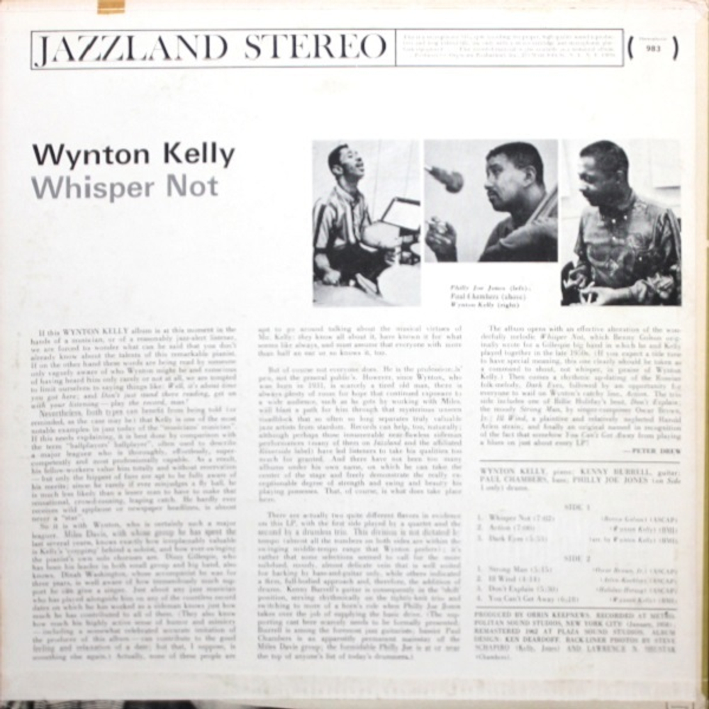 Wynton Kelly / Whisper Not (LP)