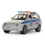 Модель ин. мет. "Lada 111. Полиция" 12см, открыв. двери и багажник, коробка SB-16-67-P-WB (Технопарк)