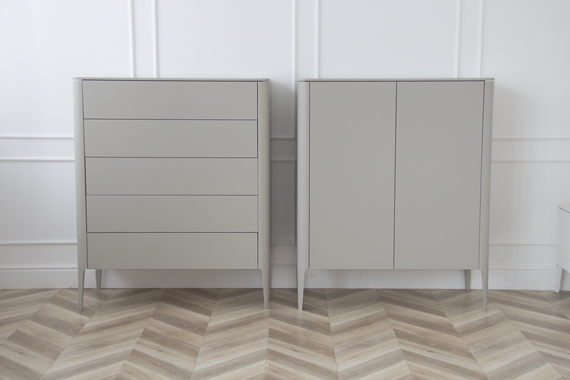 Шкаф Type 2 двери низкий (серо-бежевый)