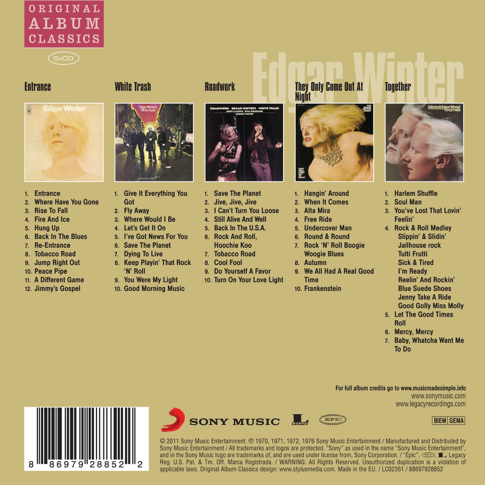 Edgar Winter / Original Album Classics (5CD)