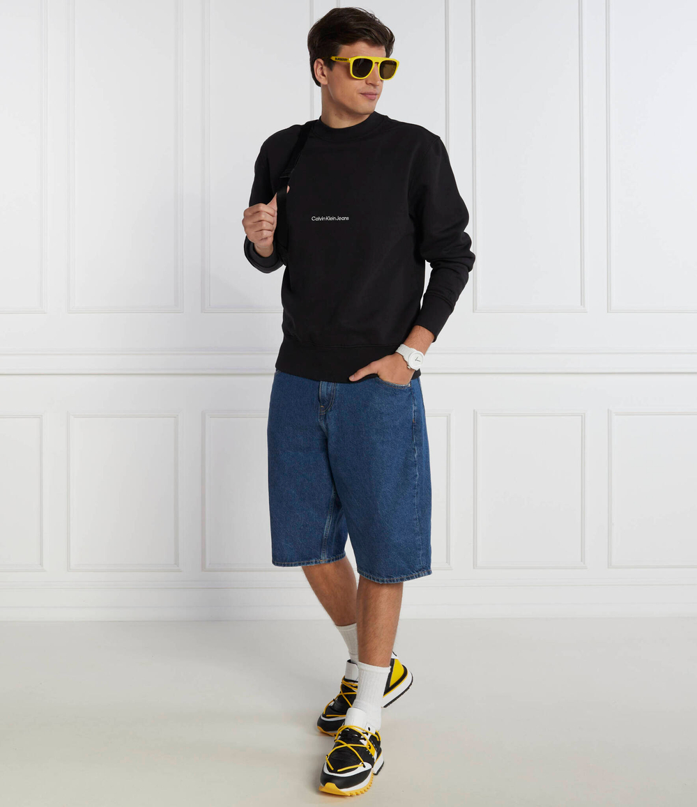 Худи INSTITUTIONAL CREW NECK CALVIN KLEIN JEANS - черный(J30J324116)