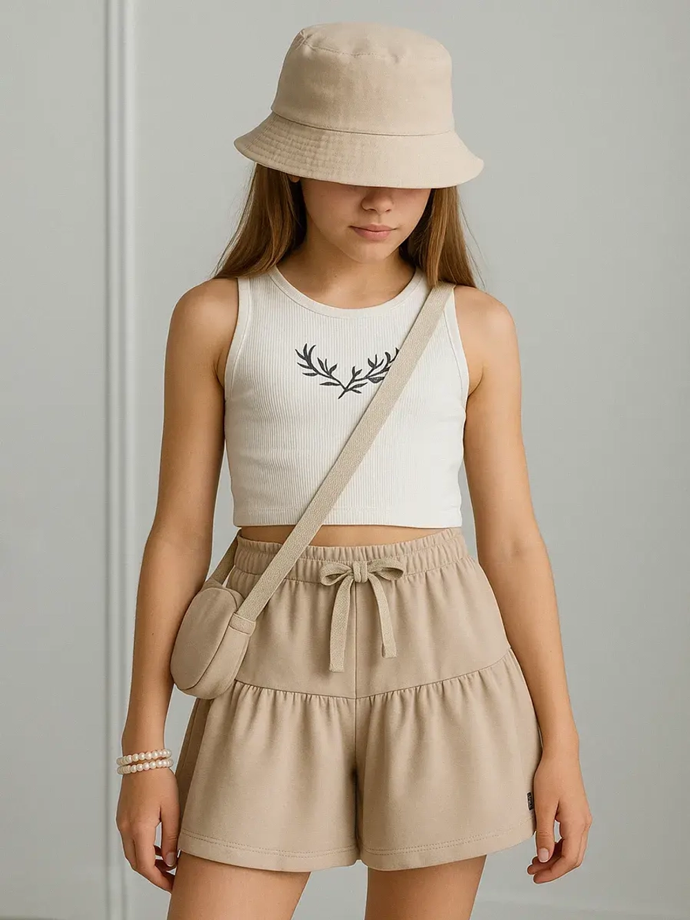 Юбка-шорты для девочки на лето