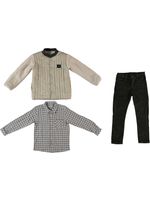 куртка с рубашкой и брюками