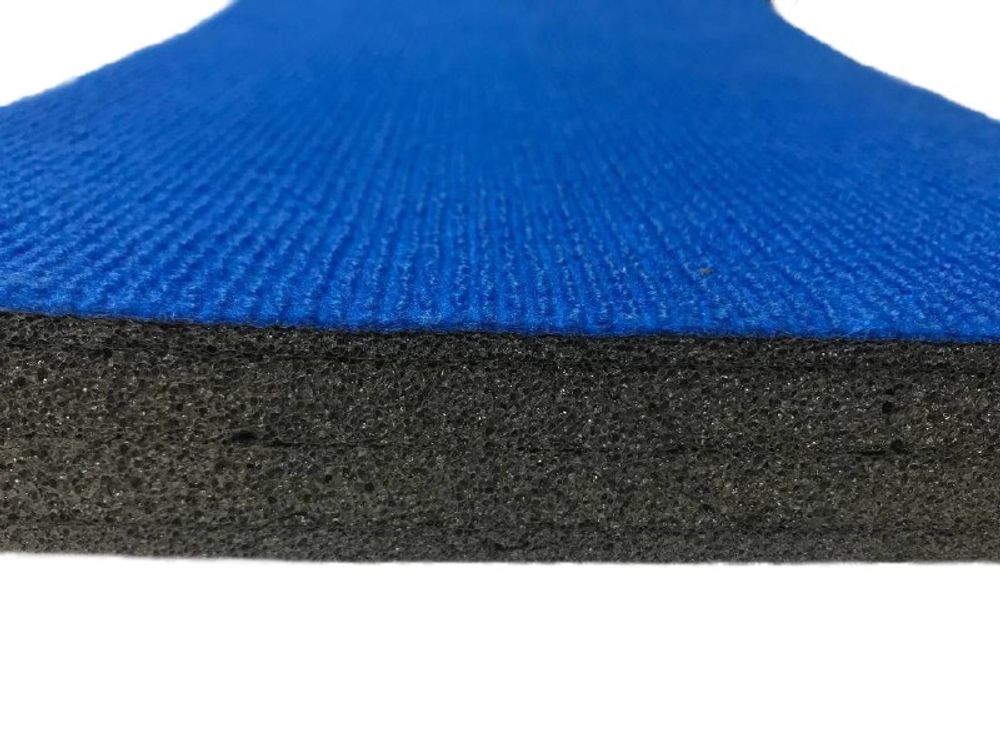 Ковер спортивный для гимнастики в зале "Универсальный", ворсовый - 20мм. - синий