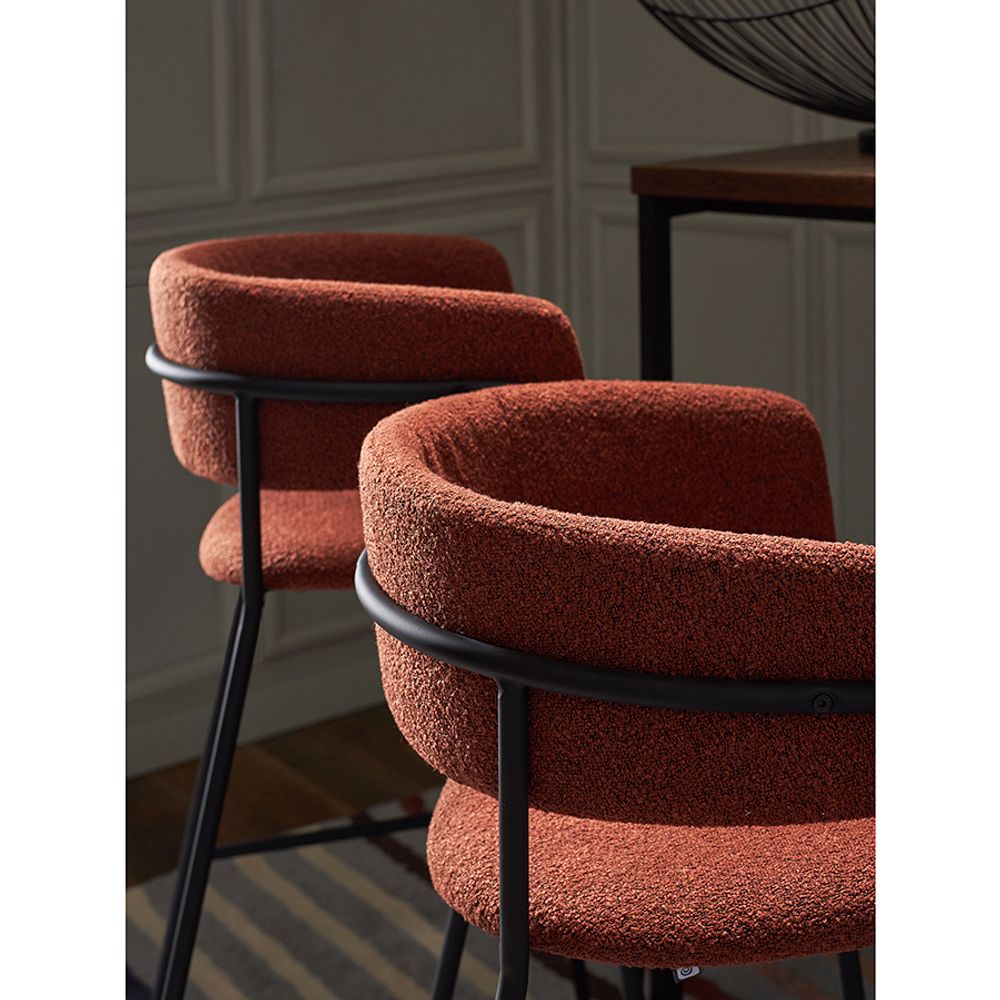 Стул барный Helning, букле, терракота