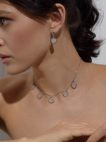 Чокер "Amour" с розовым кварцем Silver