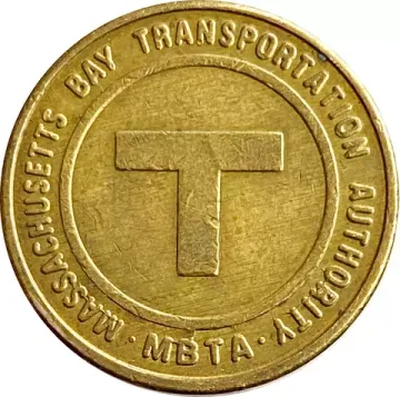 Транспортный жетон метро США Массачусетс