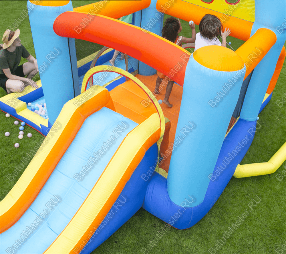 Батут для детей для дома "Веселая игра" 4*4*2,5 м