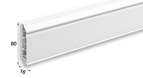 Плинтус напольный фигурный Дюра 80 мм