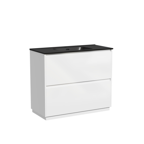Тумба напольная под раковину Sancos Libra Floor, белый глянец 990х450х840 мм