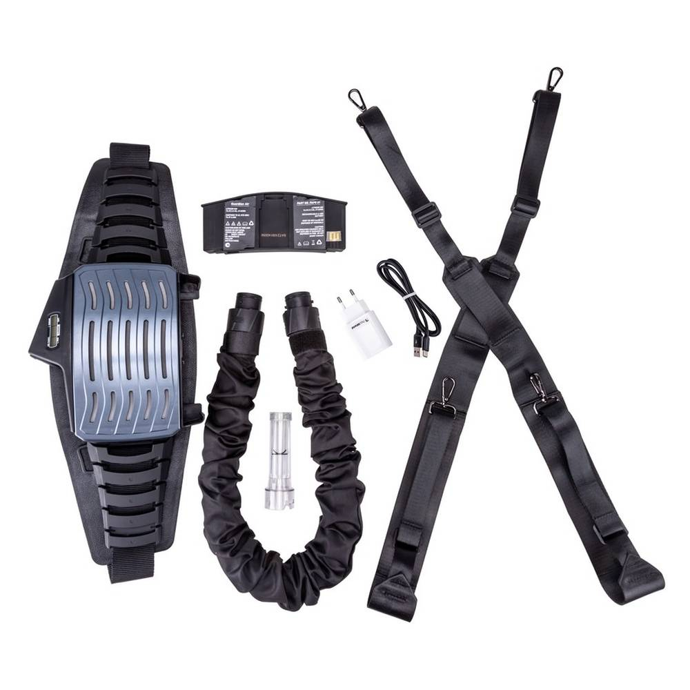 Маска сварщика Guardian черная (ф-р 9990V, внутр. рег.) с турбоблоком Guardian Air 8877