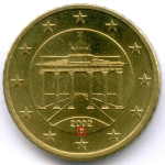 50 евроцентов 2002 год (D). Германия. Регулярный выпуск. Тип 1. Нордик XF-AU