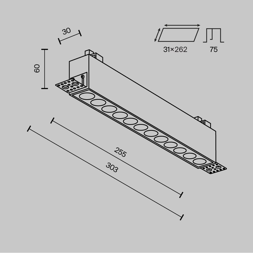 Светильник встраиваемый светодиодный Maytoni Points DL065-20W3-6K-TRS-B