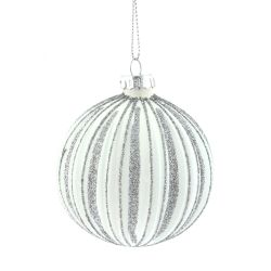 GAEM Украшение новогоднее Шар "Белая фантазия" (блок 12 шт), D8 см, L36 W28 H11 см, 4в.