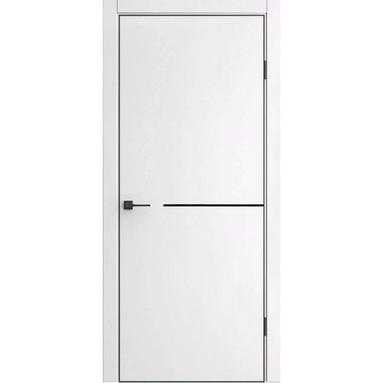 Межкомнатная дверь экошпон ДП 50.1 white perl ABS black