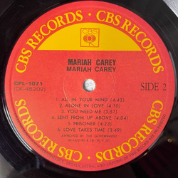 Винтажная виниловая пластинка LP Mariah Carey (Южная Корея 1990)