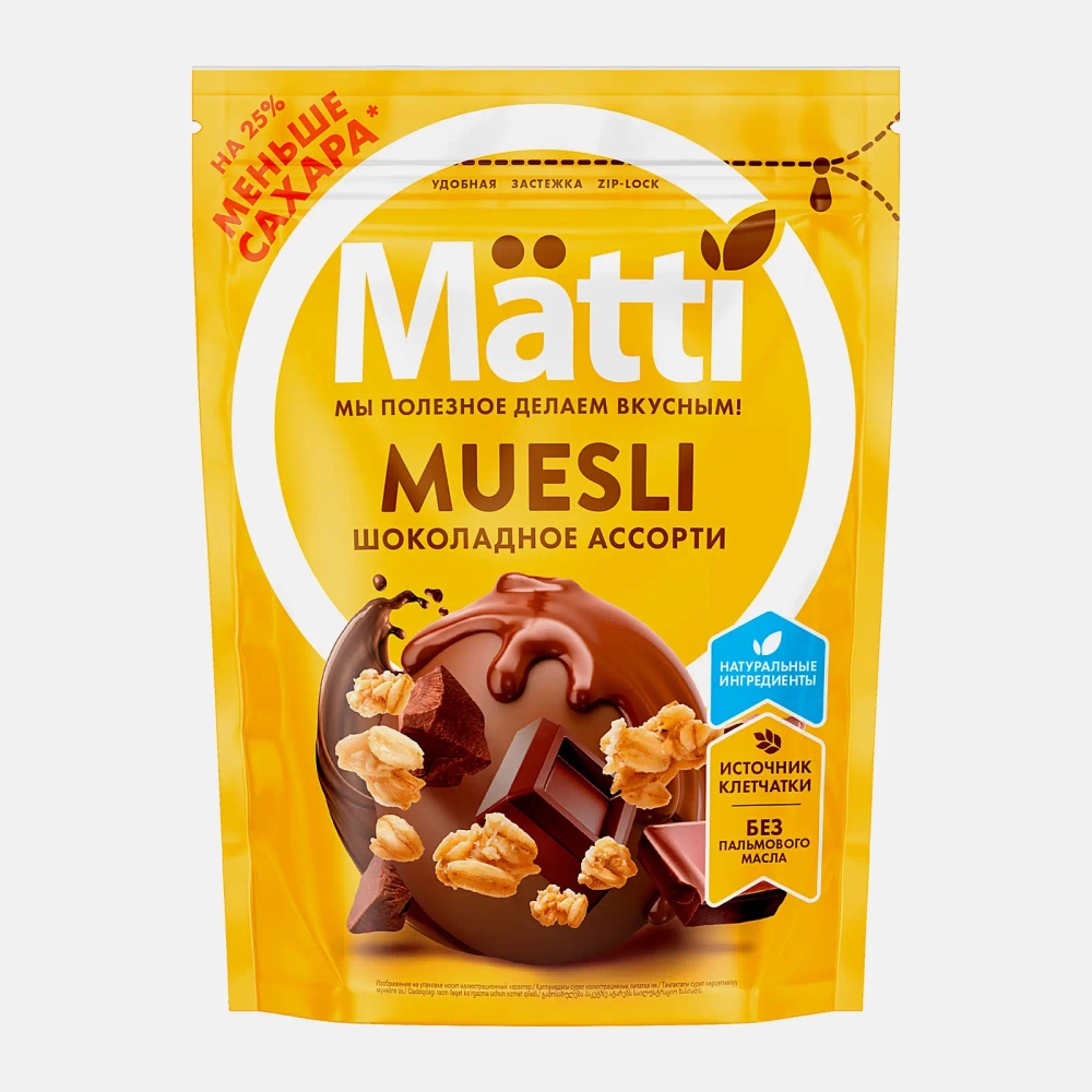 Мюсли Matti Шоколадное ассорти 250г