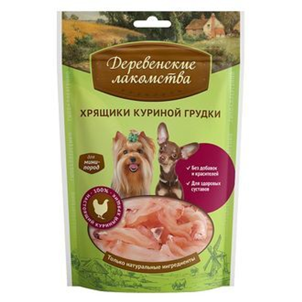 Деревенские лакомства для мини пород Хрящики куриной грудки 30г