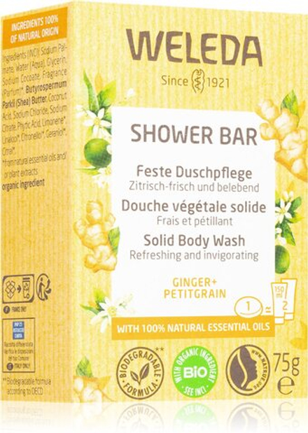 Weleda Shower Bar Ginger - мыло с имбирем /   75  g  / GTIN 4001638529945