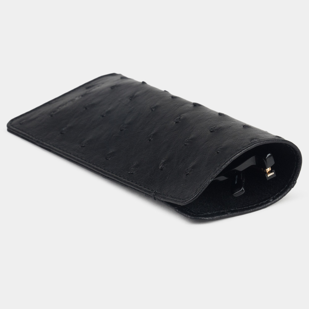 Футляр кожаный для очков Lunette Easy черного цвета