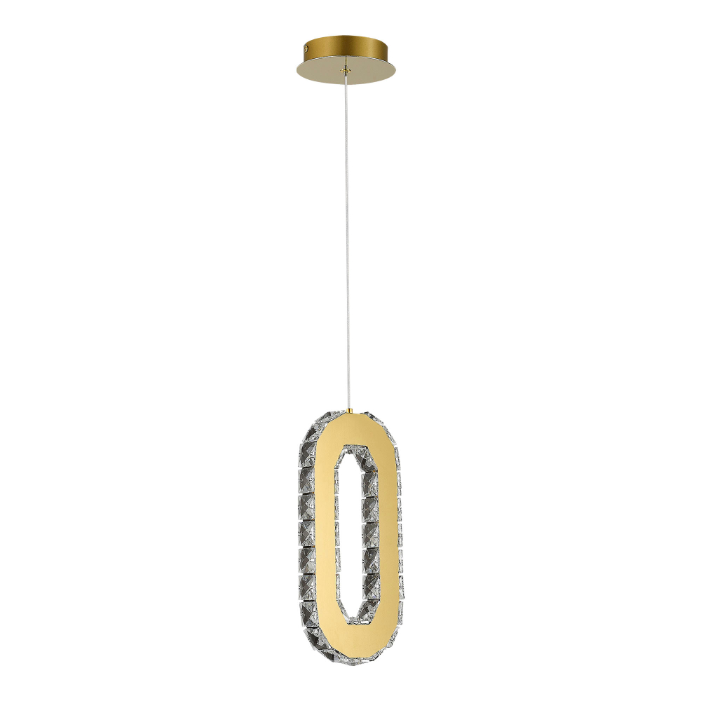 SL6506.203.01 Светильник подвесной ST-Luce Золотистый/Золотистый, Прозрачный LED 1*9W 3000K ALLUNGO