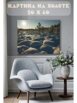 Картина на стену 40 X 50 Зимний пейзаж